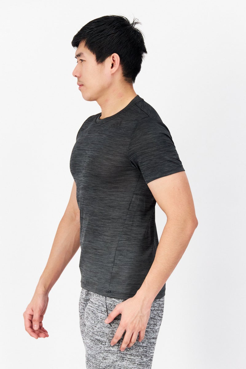 Adidas تي شيرت رياضي للرجال، رمادي، مناسب للتدريب - Image 2